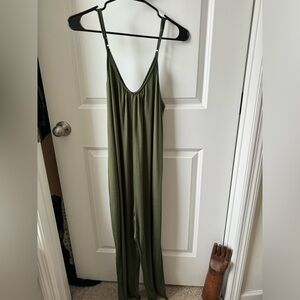 Free shipping! Green jumpsuit - boho style - one size fits all